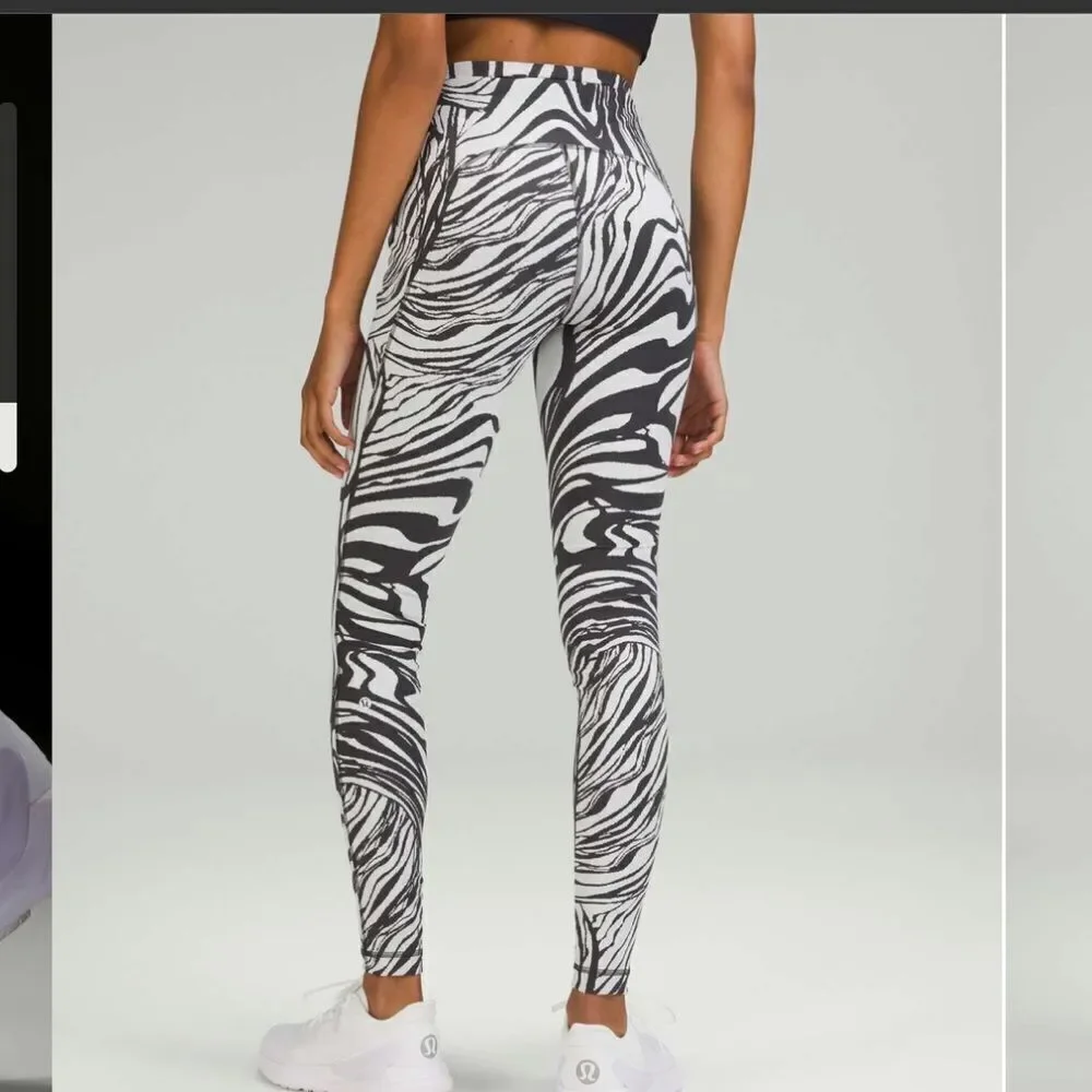 NWT New LULULEMON Swift Speed Hi Rise Tight EWJW Jacquard Vapor Grey Print 2